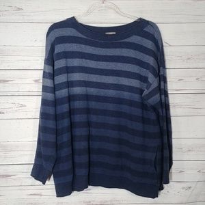 J. Jill Horizontal Stripped Pullover Sweater sz L